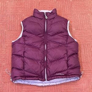 Women’s small L.L.Bean reversible Purple Quilted Puffer Vest